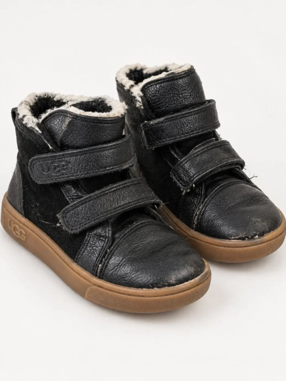 UGG Black Toddler High Top Shoes Size 7 Double Strap